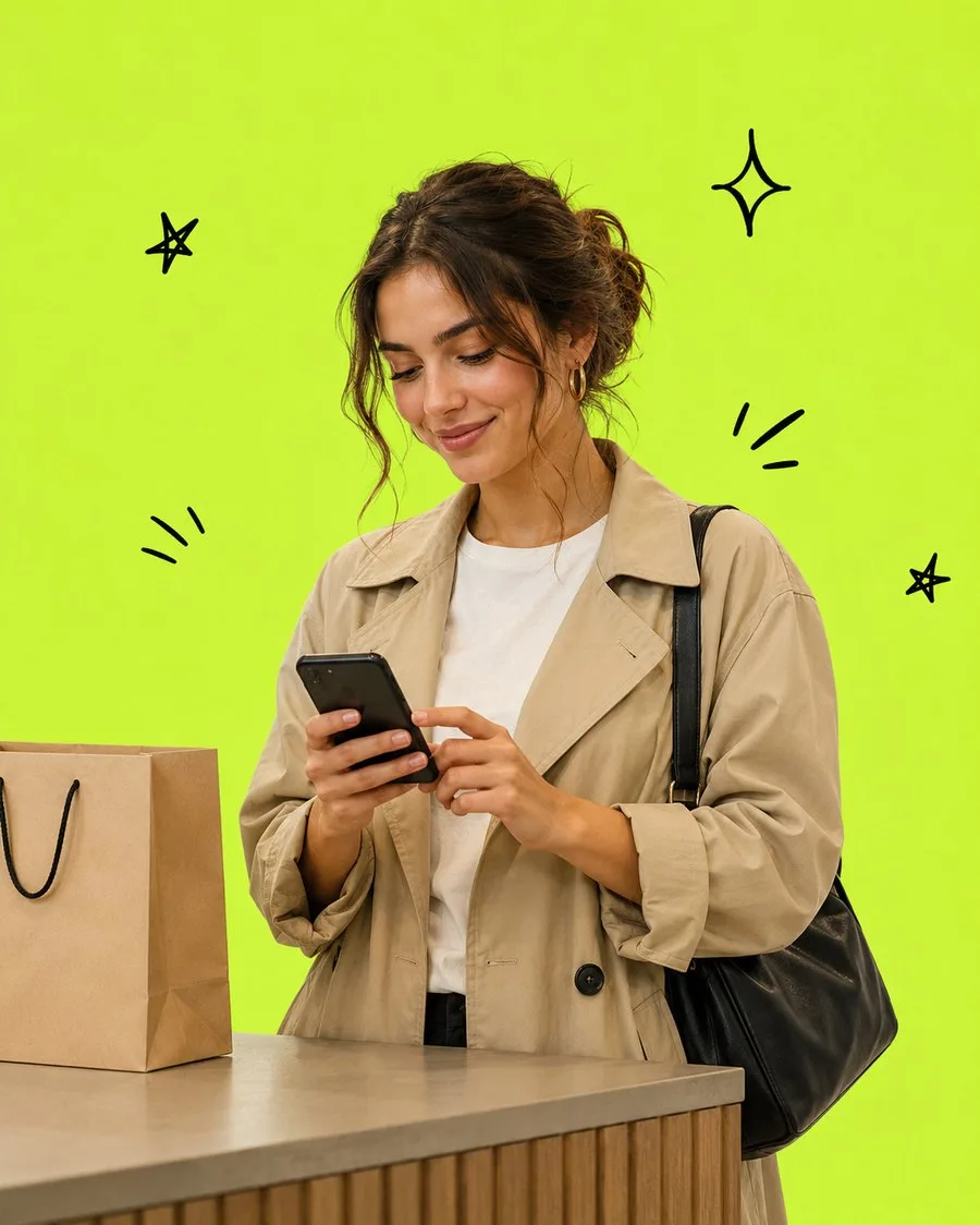 Negoziante che propone il pagamento in tre rate con Flex Pay al cliente in cassa